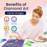 Modern Merch Anime Diamond Art Kits for Adults Spirited Away Dragon, 5D Diamond Painting for Adults, DIY Anime Wall Art, Purple Cross Stitch Gem Art, Full Round Drill 12x16in