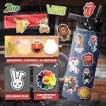 Cool Stickers for Adults, Brand Stickers for Water Bottles, Waterproof Vinyl Stickers Pack for Laptop, Skateboard, Luggage