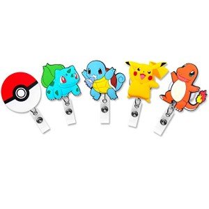 Cute Poke Monster Anime Badge Reel Set