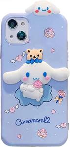 XIAOWEI Case Compatible with iPhone 13 6.1 Inch 2021, Shock-Absorption Bumper Cover, Anti-Scratch -Cartoon Design for Kids Teens Girls Boys (iPhone 13, Cinnamon)
