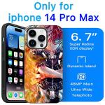 TNOLTK 3D iPh 14 Pro Max Case Anime Motion Anime Phone Case Shockproof Soft TPU Anti-Scratch Non-Slip Japanese Manga Case for iPh 14 Pro Max 6.7 Inch