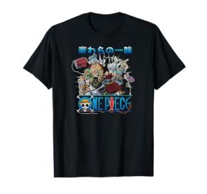 One Piece Anime Retro Straw Hat Crew Cast Collage T-Shirt
