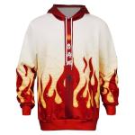 Rengoku Kyoujurou Cosplay Hoodie Costume Kimetsu no Yaiba Pullover Jacket Coat Long Sleeve Sweatshirt (XXL, Rengoku Kyoujurou)