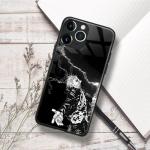 Satoru-Gojo Anime Silicone Glass Glossy Phone Case - Manga Pattern Art, Durability and Stylish for iPhone 14