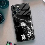 Satoru-Gojo Anime Silicone Glass Glossy Phone Case - Manga Pattern Art, Durability and Stylish for iPhone 14