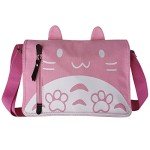 Anime Canvas Messenger Bag - Pink Satchel Style