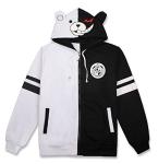 GK-O Anime Monokuma Black White Bear Hoodies Anime Cosplay Costume Zipper Unisex Jacket Uniform (Asian Size XXX-Large)