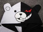 GK-O Anime Monokuma Black White Bear Hoodies Anime Cosplay Costume Zipper Unisex Jacket Uniform (Asian Size XXX-Large)