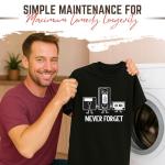 Never Forget Graphic Novelty Sarcastic Funny T Shirt XL Charcoal