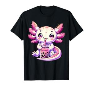 Axolotl Boba Tea Bubble Tea Anime Cute Kawaii Axolotl T-Shirt