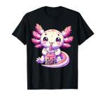 Axolotl Boba Tea Bubble Tea Anime Cute Kawaii Axolotl T-Shirt