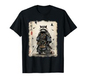 Samurai Raccoon, Japanese Warrior & Art | Vintage Anime T-Shirt