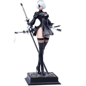 MABAIUDE 2B Figure 2B Statue - 28cm 2Byorha Figure Model Heads and Accessories Replaceable, 1/6 Scale Desktop Decoration Collectible Figurine Gifts for Fans