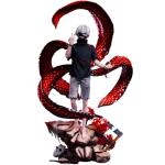 YLQANONG Kaneki Ken Figures, Kaneki Ken Anime Figure Statues Interchangeable Head Anime Action Figurine for Fans 35CM