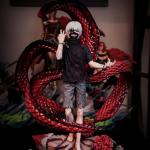 YLQANONG Kaneki Ken Figures, Kaneki Ken Anime Figure Statues Interchangeable Head Anime Action Figurine for Fans 35CM