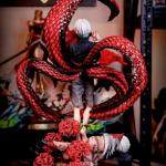 YLQANONG Kaneki Ken Figures, Kaneki Ken Anime Figure Statues Interchangeable Head Anime Action Figurine for Fans 35CM
