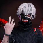 YLQANONG Kaneki Ken Figures, Kaneki Ken Anime Figure Statues Interchangeable Head Anime Action Figurine for Fans 35CM