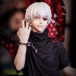YLQANONG Kaneki Ken Figures, Kaneki Ken Anime Figure Statues Interchangeable Head Anime Action Figurine for Fans 35CM