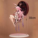 MABAIUDE Yae Figure Statue, 1:6 Scale Big Size Anime Figure Yae Sitting on The Branch of Plum Tree Scene Sculpture, Handmade Desktop Figure Collectible Gifts