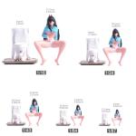 RoofWorld Painted Miniatures 1/18 1/24 1/64 1/43 1/87 Scale Toilet Anime Girl Scene Props Figure Dolls Unpainted Model for Cars Vehicles (Painted, 1/24 Scale)