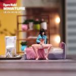 RoofWorld Painted Miniatures 1/18 1/24 1/64 1/43 1/87 Scale Toilet Anime Girl Scene Props Figure Dolls Unpainted Model for Cars Vehicles (Painted, 1/24 Scale)