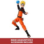 BANDAI Anime Heroes Naruto Action Figure in Sage Mode - 17cm Tall with Extra Hands and Accessories | Naruto Shippuden Action Figure for Boys and Girls
