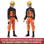 BANDAI Anime Heroes Naruto Action Figure in Sage Mode - 17cm Tall with Extra Hands and Accessories | Naruto Shippuden Action Figure for Boys and Girls