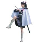 IOPBOT Adult Women Kanao Cosplay Costume Anime Kimonos Cloak Robe Uniform Skirt Halloween Outfit with Headwear Earrings (Black,2XL)