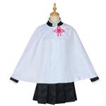 IOPBOT Adult Women Kanao Cosplay Costume Anime Kimonos Cloak Robe Uniform Skirt Halloween Outfit with Headwear Earrings (Black,2XL)