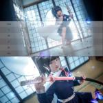 IOPBOT Adult Women Kanao Cosplay Costume Anime Kimonos Cloak Robe Uniform Skirt Halloween Outfit with Headwear Earrings (Black,2XL)