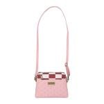 Demon Slayer Nezuko Metal Badge Women's Pink Crossbody Handbag