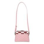 Demon Slayer Nezuko Metal Badge Women's Pink Crossbody Handbag