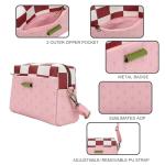 Demon Slayer Nezuko Metal Badge Women's Pink Crossbody Handbag