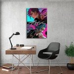 Jinx & Vi Arcane Anime Canvas Wall Art 24x36