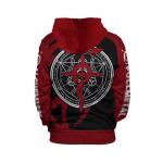 CHLOBLOM Edward Elric Cosplay Costume 3D Hoodie Zipper Jacket Pullover Sweatshirt (XX-Large, Color 2)