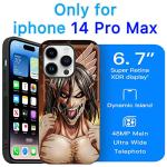 TNOLTK 3D iPh 14 Pro Max Case Anime Motion Anime Phone Case Shockproof Soft TPU Anti-Scratch Non-Slip Japanese Manga Case for iPh 14 Pro Max 6.7 Inch