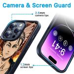 TNOLTK 3D iPh 14 Pro Max Case Anime Motion Anime Phone Case Shockproof Soft TPU Anti-Scratch Non-Slip Japanese Manga Case for iPh 14 Pro Max 6.7 Inch