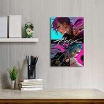 Jinx & Vi Arcane Anime Canvas Wall Art 24x36