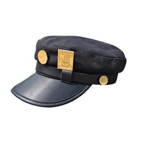 Shopular Cap Hat Star Platinum Metal Golden Badges Cosplay Costumes Prop Anime Merch (Black B)