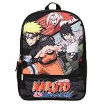 Bioworld Naruto Anime Character Print Orange and Black 5-Piece Backpack Set For Boys
