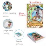 Pounchi Cute Anime Poster Wall Collage Set (50 Pcs 4 x 6 Inch with Glue Dots) Cartoon HD Aesthetic Posters Prints Artworks for Room Bedroom Club Wall Art Decor for Teens Kids