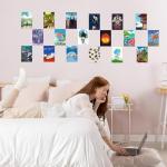Pounchi Cute Anime Poster Wall Collage Set (50 Pcs 4 x 6 Inch with Glue Dots) Cartoon HD Aesthetic Posters Prints Artworks for Room Bedroom Club Wall Art Decor for Teens Kids
