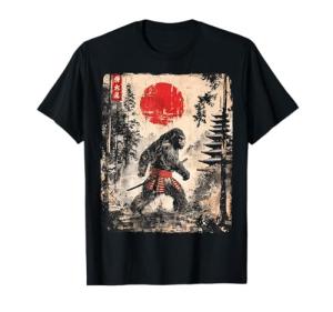 Funny Samurai Bigfoot Ukiyo-e Graphic Tee