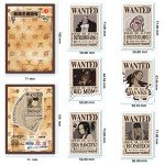 80pcs Anime Pirate Wanted Poster Stickers