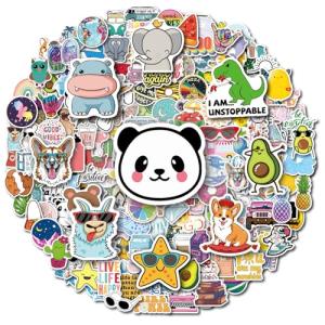 200pcs Waterproof Vinyl Stickers - Aesthetic Laptop & Water Bottle Stickers for Kids & Teens