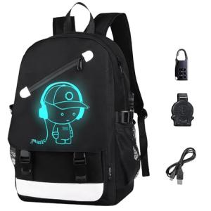 FLYMEI Anime Glow Backpack with USB Charging