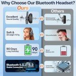 Bluetooth Noise Cancelling Headset with Microphone