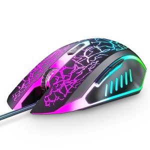 Ergonomic Wired Gaming Mouse with LED Backlight