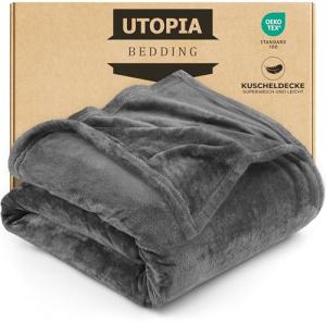 Utopia Bedding Grey Flannel Queen Bed Set