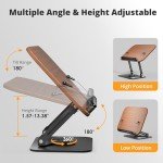 Adjustable 360° Book Stand with Elastic Clips